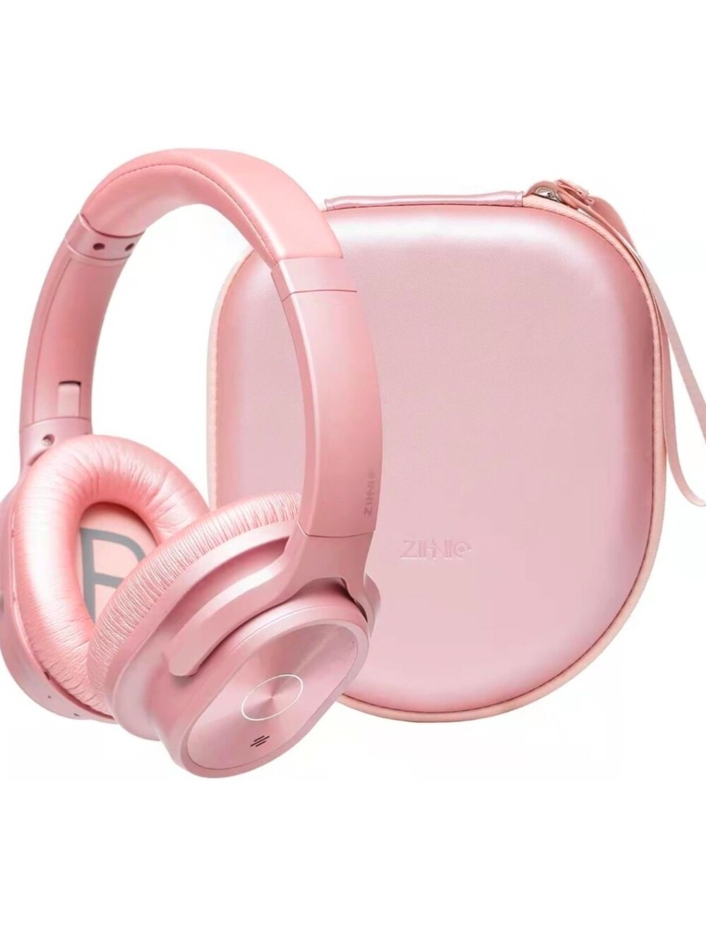 ZIHNIC Active Noise Cancelling Headphones, (Pink / rose gold), 40H Playtime Wire